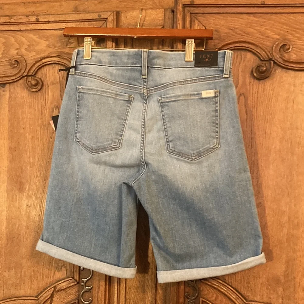 JEN7 by 7 for All Mankind Rolled Hem Bermuda Shorts
